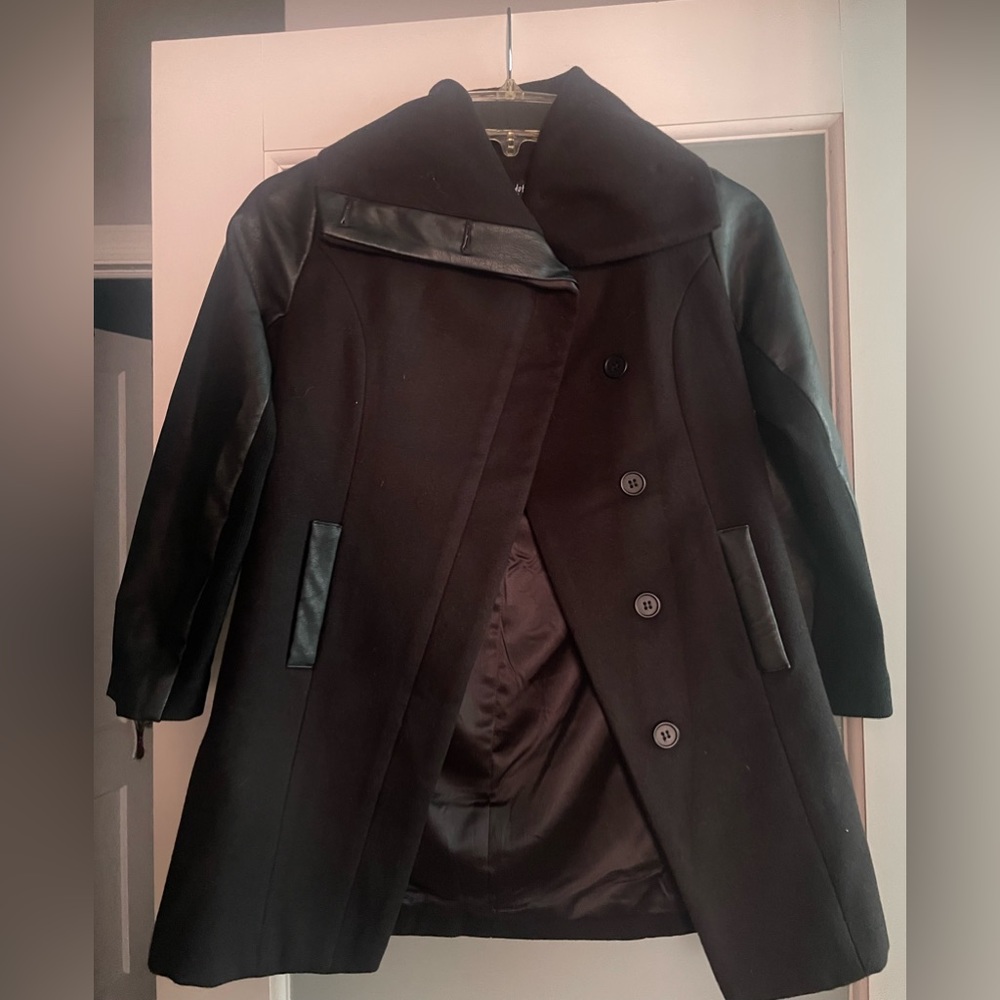 Girls size 7/8 Black Wool Dress Coat